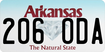 AR license plate 206ODA