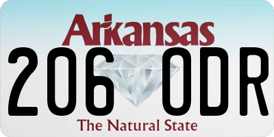AR license plate 206ODR