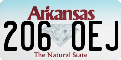 AR license plate 206OEJ