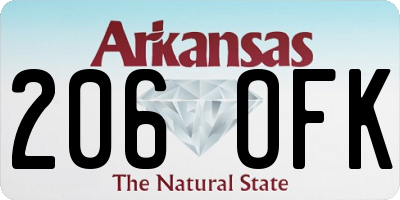 AR license plate 206OFK
