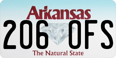 AR license plate 206OFS