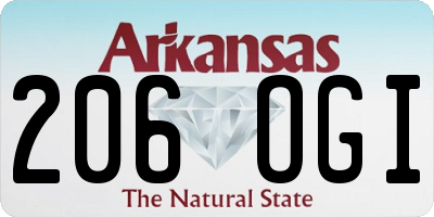 AR license plate 206OGI
