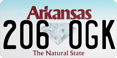 AR license plate 206OGK