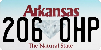 AR license plate 206OHP