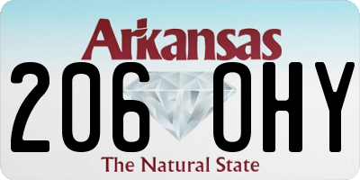 AR license plate 206OHY