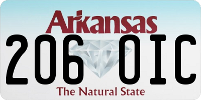 AR license plate 206OIC