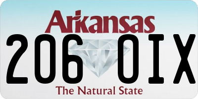AR license plate 206OIX