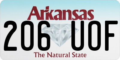 AR license plate 206UOF