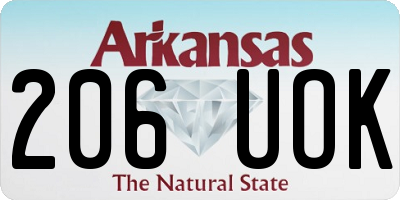 AR license plate 206UOK