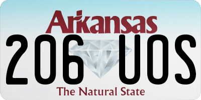AR license plate 206UOS