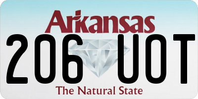 AR license plate 206UOT