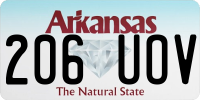 AR license plate 206UOV