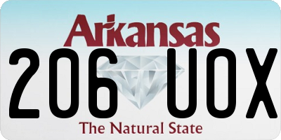 AR license plate 206UOX