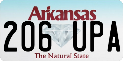 AR license plate 206UPA