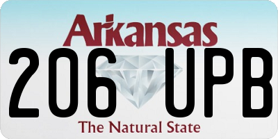 AR license plate 206UPB