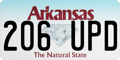 AR license plate 206UPD