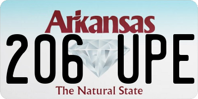 AR license plate 206UPE