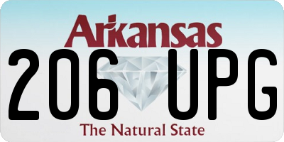 AR license plate 206UPG