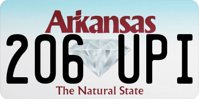 AR license plate 206UPI