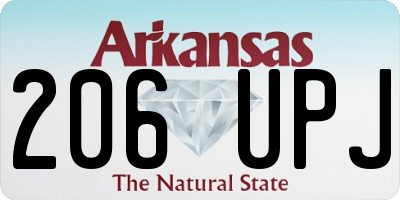 AR license plate 206UPJ
