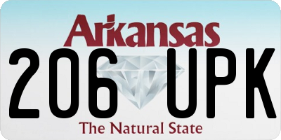AR license plate 206UPK