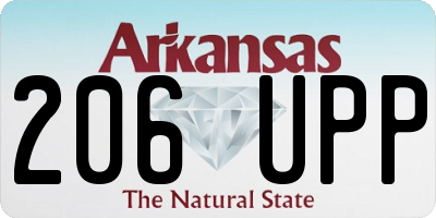 AR license plate 206UPP