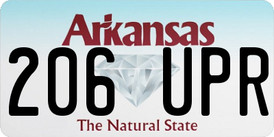 AR license plate 206UPR