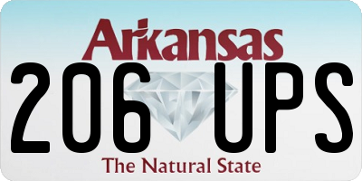 AR license plate 206UPS