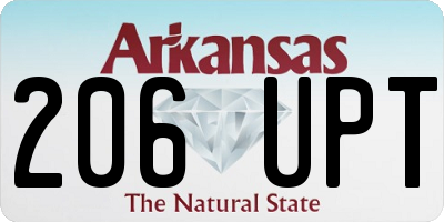 AR license plate 206UPT