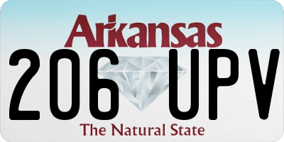 AR license plate 206UPV