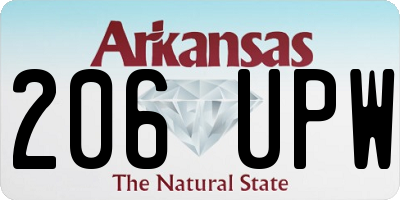 AR license plate 206UPW