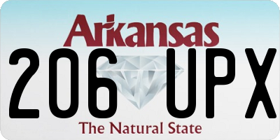 AR license plate 206UPX