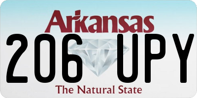 AR license plate 206UPY