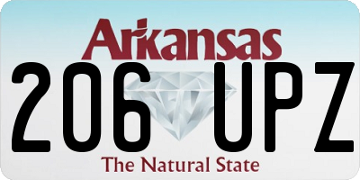 AR license plate 206UPZ