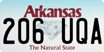 AR license plate 206UQA