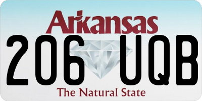 AR license plate 206UQB