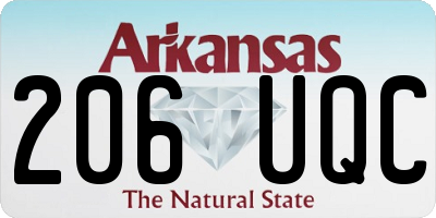 AR license plate 206UQC