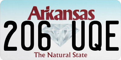 AR license plate 206UQE