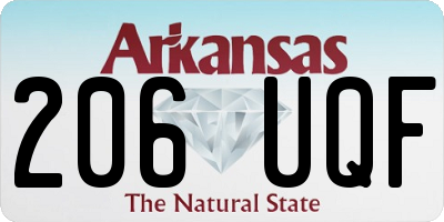AR license plate 206UQF