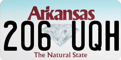 AR license plate 206UQH
