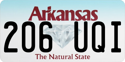 AR license plate 206UQI