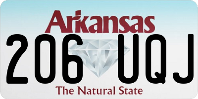 AR license plate 206UQJ