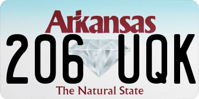 AR license plate 206UQK