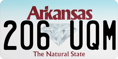 AR license plate 206UQM