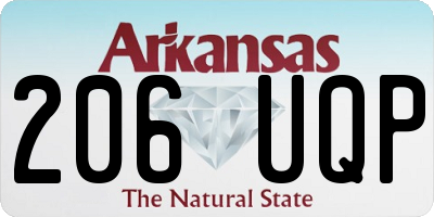 AR license plate 206UQP