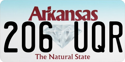 AR license plate 206UQR
