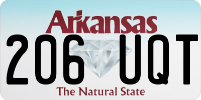 AR license plate 206UQT