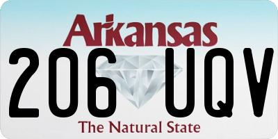AR license plate 206UQV