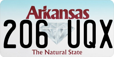 AR license plate 206UQX