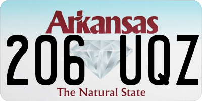 AR license plate 206UQZ
